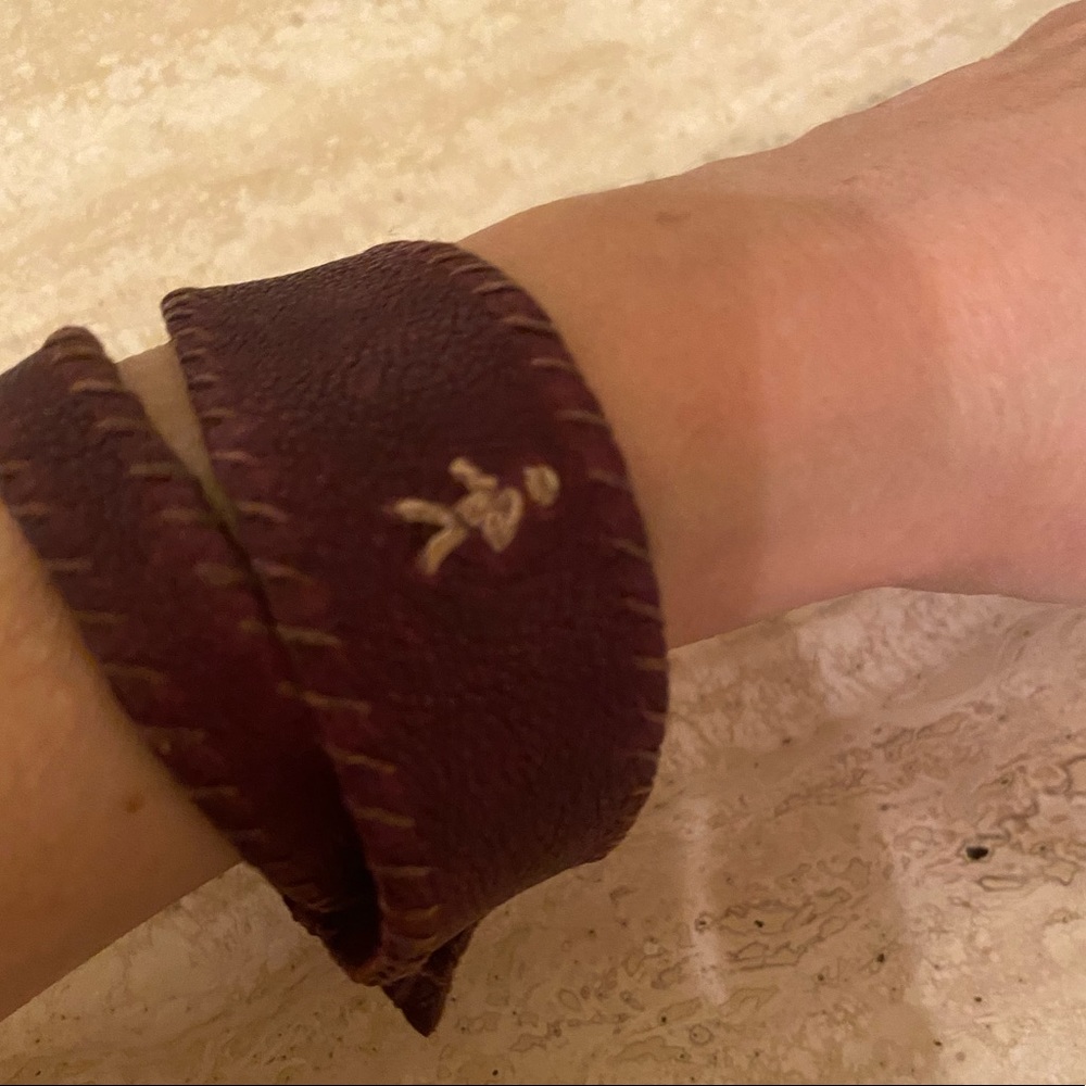 Henri Beguelin leather wrap bracelet